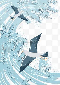 大海海鸥底纹