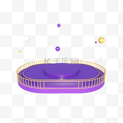 漂浮紫色球图片_淘宝天猫紫色电商舞台装饰