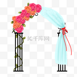 拱门图片_婚礼鲜花拱门