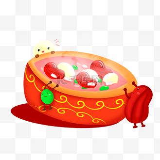 拟人腊八粥食材