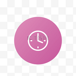 闹钟的图标图片_卡通紫色的闹钟图标