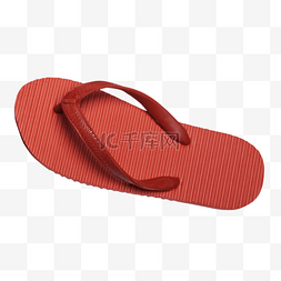 红色拖鞋图片_红色夹脚凉鞋