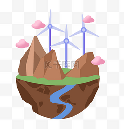 环保环保节能图片_风力发电节约资源