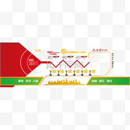 企业历程文化墙图片_大气科技公司学校企业文化墙创意