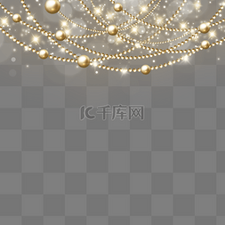 发光珠串图片_圣诞装饰光效边框