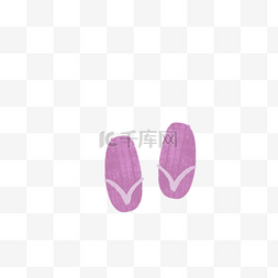 紫色的拖鞋免抠图