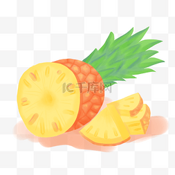 冰火菠萝包图片_凤梨菠萝手绘素材