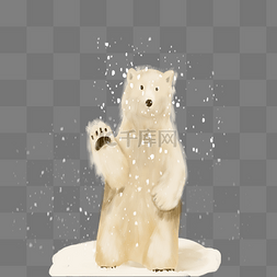 北极北极熊图片_北极雪中北极熊