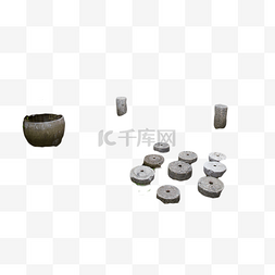 石头制作图片_石磨石凳水缸多种
