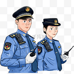 警察png图片_城管治安执法队组合