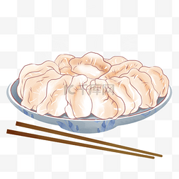 中国风食物图片_饺子水墨冬天美食素材