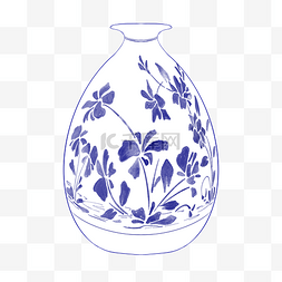 花瓶蓝色图片_古风青花瓷瓷器瓷瓶