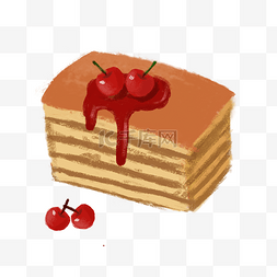 方行蛋糕图片_樱桃巧克力夹心小蛋糕