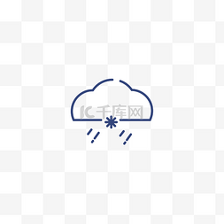 云雨icon图片_雨夹雪天气简约图标