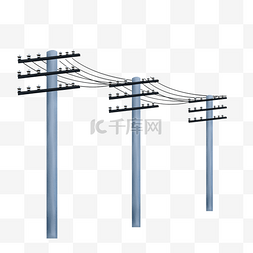 攀登电线杆图片_蓝色的电线杆