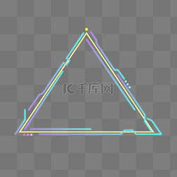 三角几何科技图片_渐变科技感三角边框