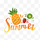 夏天各种水果和果汁PNG免抠素材