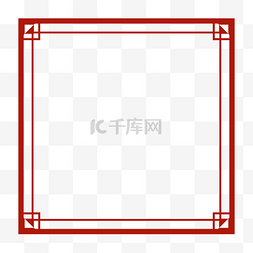 红色复古中国风边框