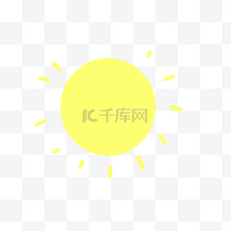 卡通黄色的阳光图片_黄色的太阳免抠图