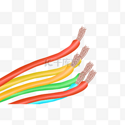 彩色电缆图片_彩色电线线头
