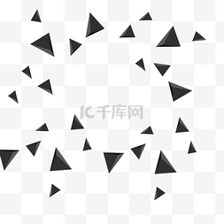 黑色几何碎片图片_黑色简约漂浮碎片