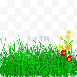 春天草坪草地向日葵装饰