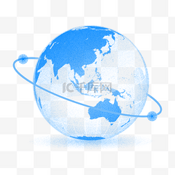 科幻星球图片图片_蓝色球体星球