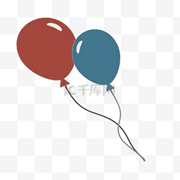 两个彩色气球