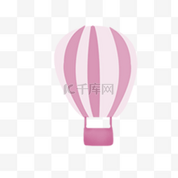 卡通热气球粉色图片_卡通粉色热气球下载