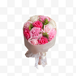 精美花束图片_一个精美的情人节包装鲜花素材