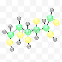 彩色分子原子