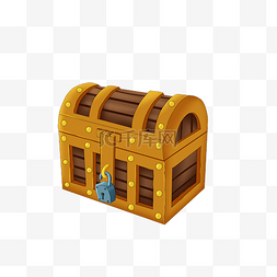 木质宝藏箱子