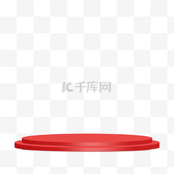 红色圆形图图片_卡通红色圆形舞台免扣图