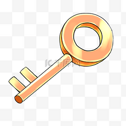 金色圆环复古钥匙