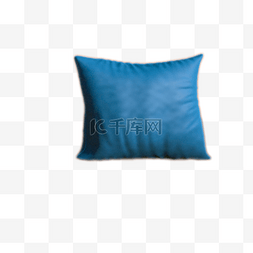 蓝色布格沙发图片_卡通蓝色沙发抱枕下载