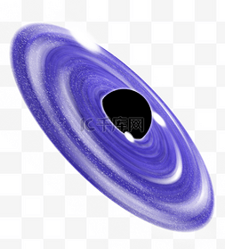 宇宙蓝紫色水墨透视黑洞