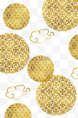 金色圆形花纹底纹