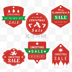 Christmas图片_christmas sale红色促销标签