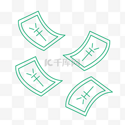绿色钱币钞票