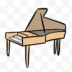 精美钢琴图片_卡通三角钢琴