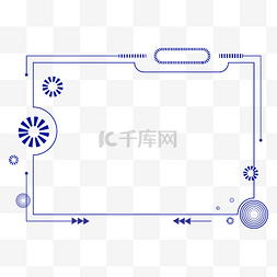 蓝色点线科技边框图片_蓝色点线科技边框