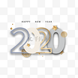 配色设计图片_灰色创意纹理2020新年字体