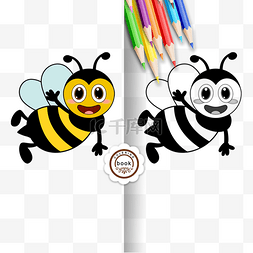 honeybee clipart black and white 打招呼小