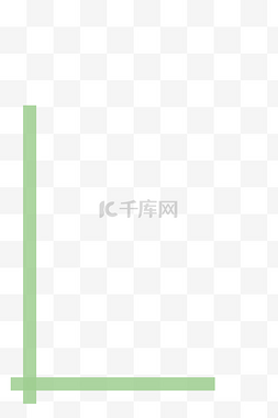 海报边框手绘图片_POP海报边框绿色单条左下角2分之1