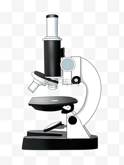 医用显微镜图片_手绘卡通显微镜