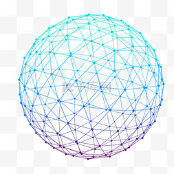 科技感蓝色地球图片_蓝色渐变科技感网络连接地球