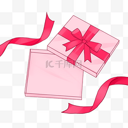 开红色礼物盒图片_实物白色礼物盒