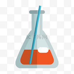 化学药水图片_一瓶蓝色的化学药水免抠图