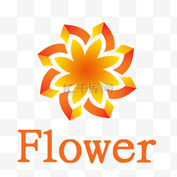 logo花店图片_黄色花朵LOGO