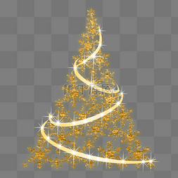 金色圣诞节圣诞树